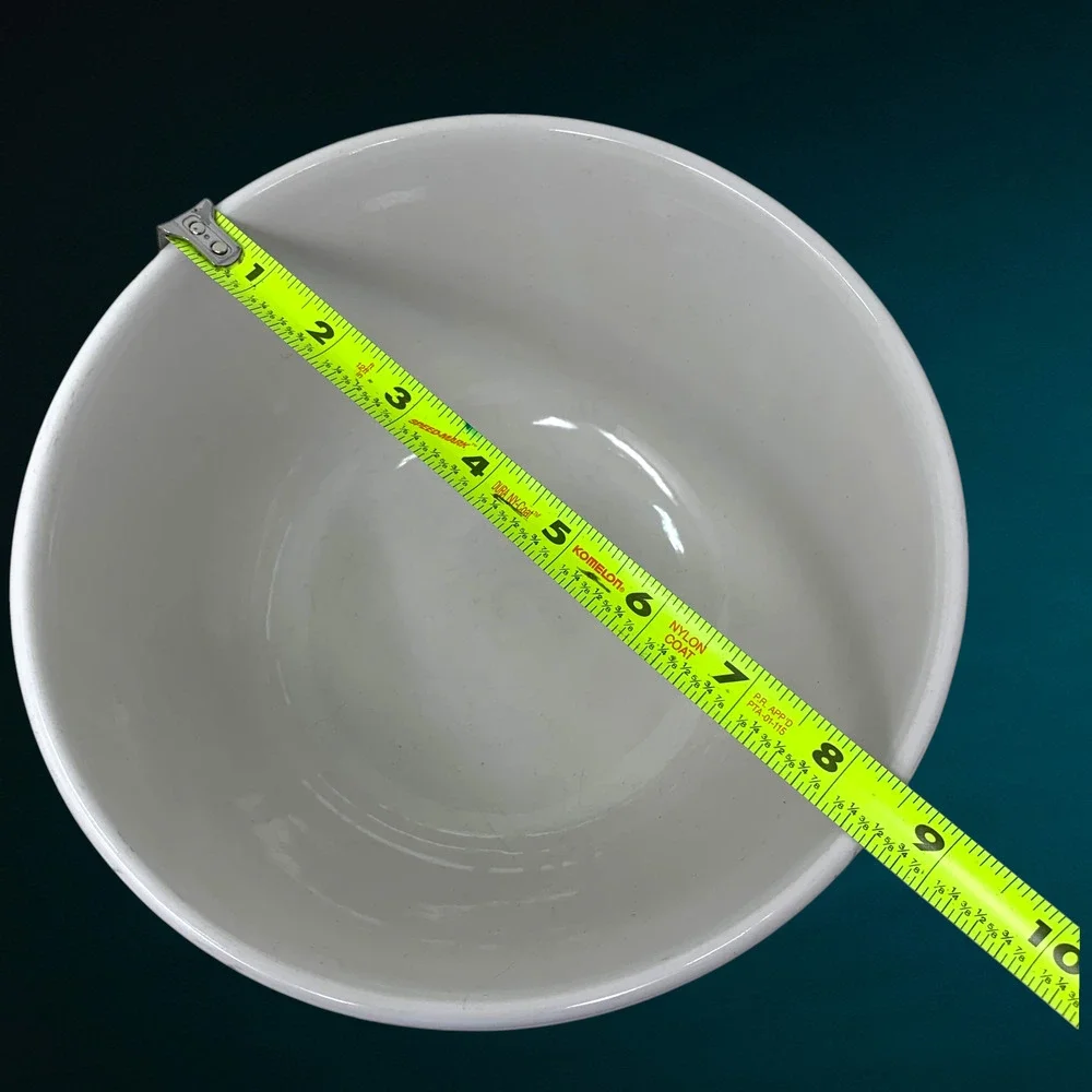 Williams Sonoma White Ribbed Mixing Nesting Bowl Set 3 Farmhouse Kitchen Ceramic